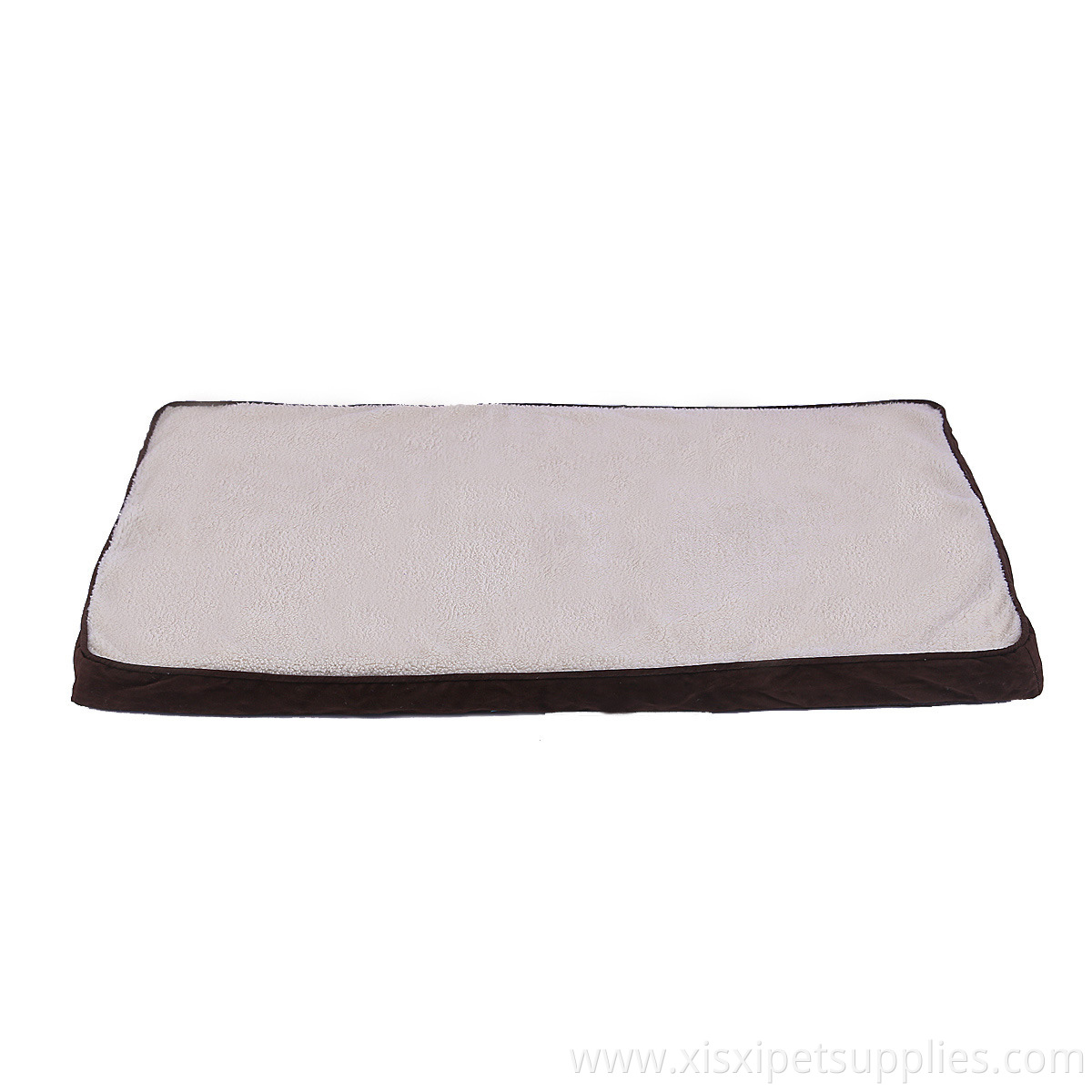 Black/brown Long plush wholesale dog bed with PP stuff filling